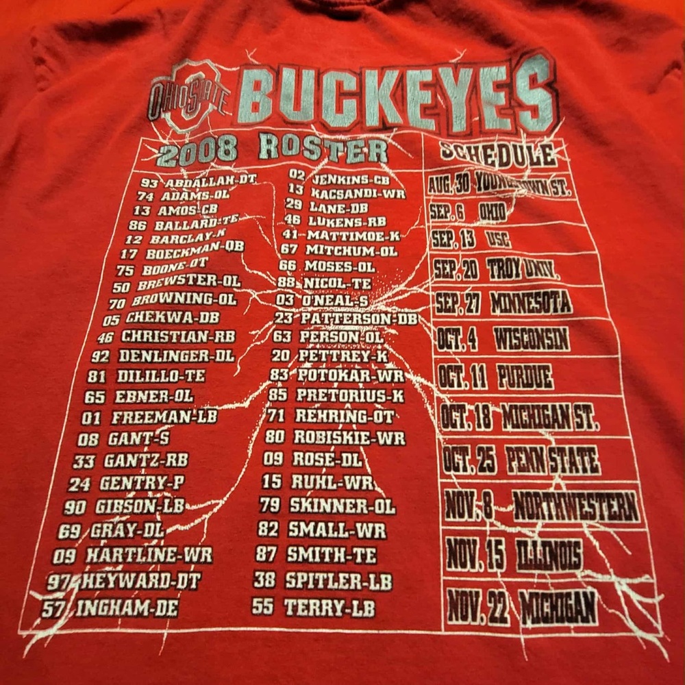 2008 Ohio State Buckeyes Football Roster - Picture 4 of 7